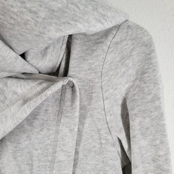 Z By Zella Cardigan Womens Medium Gray Drape Collar Open Front Shooting Star NWT - Picture 4 of 11